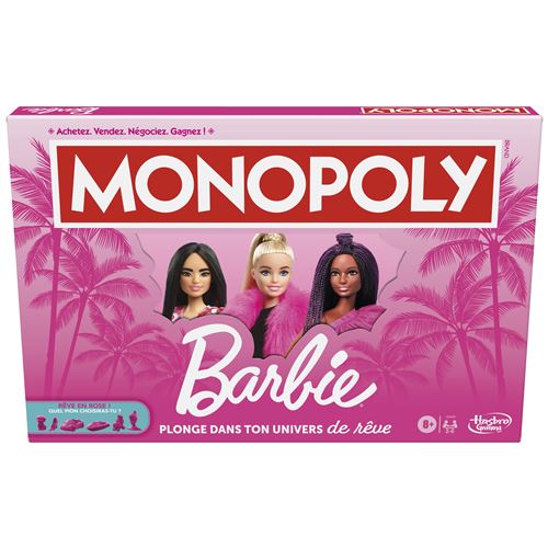 Jeu De Plateau Monopoly Barbie Hasbro – Édition Spéciale, 2 À 6 Joueurs