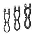 Lot de 3 câbles Wefix USB-C vers USB-C Noir pour Smartphone Tablette et PC