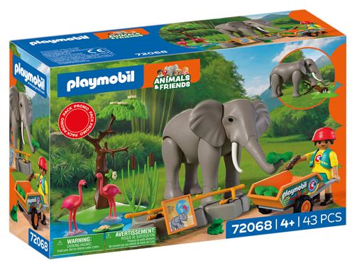 Playmobil Animals and Friends Promo Pack 72068 Eléphants et soigneur animalier