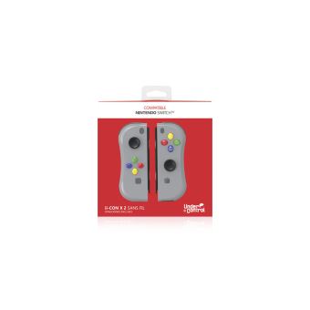 Paire de manettes Under Control IICon sans fil pour Nintendo Switch Gris