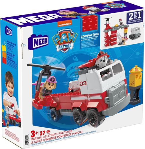 Jeu De Construction Mega Bloks La Pat'patrouille Super Camion De Pompier De Marcus