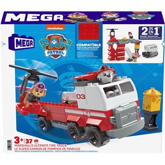 Jeu de construction Mega Bloks La Pat'Patrouille Super camion de pompier de  Marcus - Autres jeux de construction - à la Fnac