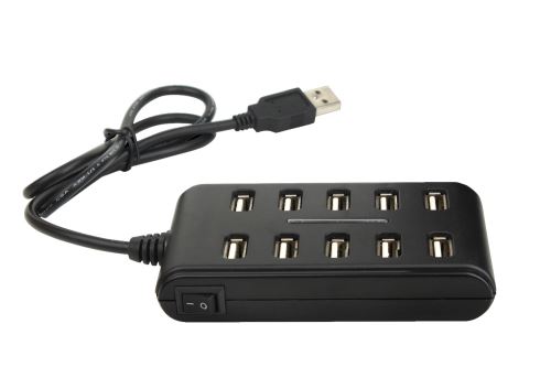 Hub On Earz Mobile Gear 10 Ports USB 2.0 avec adaptateur secteur 2.5A