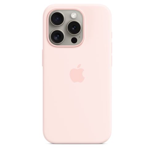 Apple Coque en silicone avec MagSafe pour iPhone 15 Pro Rose pâle