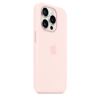 Coque en silicone avec MagSafe pour iPhone 15 Pro Rose pâle