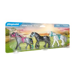 Playmobil Country 70999 3 chevaux Frison, Knabstrupper, Andalou