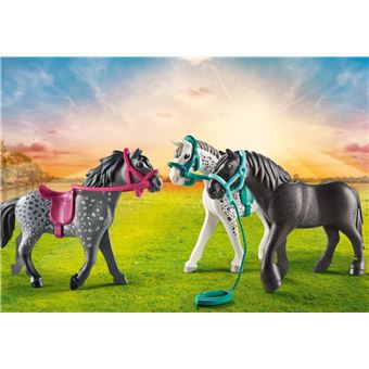 Playmobil Country 70999 3 chevaux Frison, Knabstrupper, Andalou