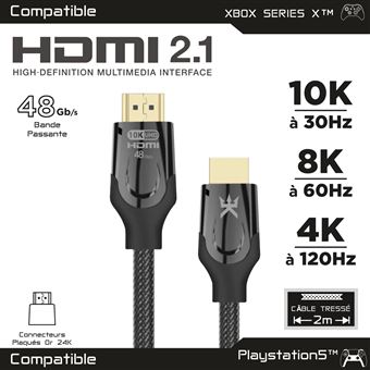 Câble HDMI 2.1 10K Alpha Omega Players 2m Noir