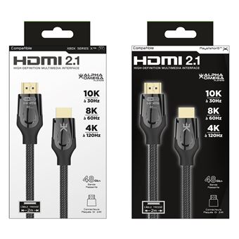 Câble HDMI 2.1 10K Alpha Omega Players 2m Noir