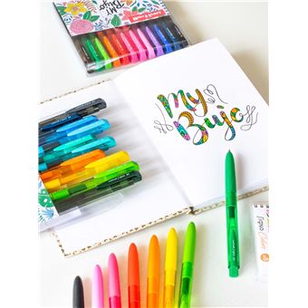 Pochette de 12 rollers Uniball Signo Couleurs Florales assortis