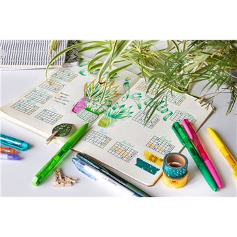 Pochette de 12 rollers Uniball Signo Couleurs Florales assortis