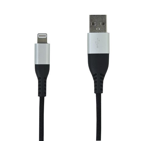 TEMIUM CABLE LIGHTNING 2M REINFORCED BLACK