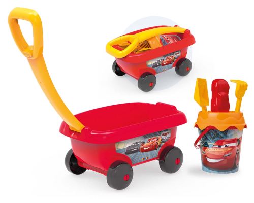 Chariot de plage garni Smoby Cars 3
