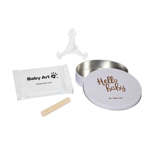 Kit d'empreinte Baby Art Magic Box Shiny Blanc