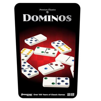 Jeu De Dominos Ridley's – Classique, 28 Pièces Bleues, Boîte Rigide, Pour Toute La Famille