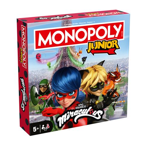 Jeu de stratégie Winning Moves Monopoly Junior Miraculous Nouvelle Edition