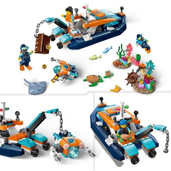 LEGO® City 60377 Le bateau d’exploration sous-marine