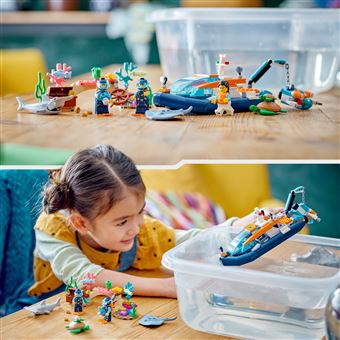 LEGO® City 60377 Le bateau d’exploration sous-marine