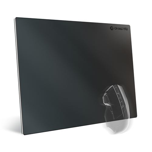 Tapis De Souris En Verre Oniverse ONIMPAD2-PC-BLK – Surface Antidérapante, 35x25 cm