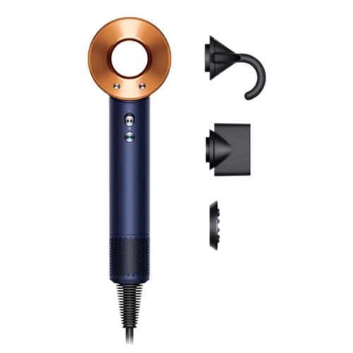 Sèche-Cheveux Dyson Supersonic Cheveux Raides À Ondulés Bleu De Prusse Cuivre