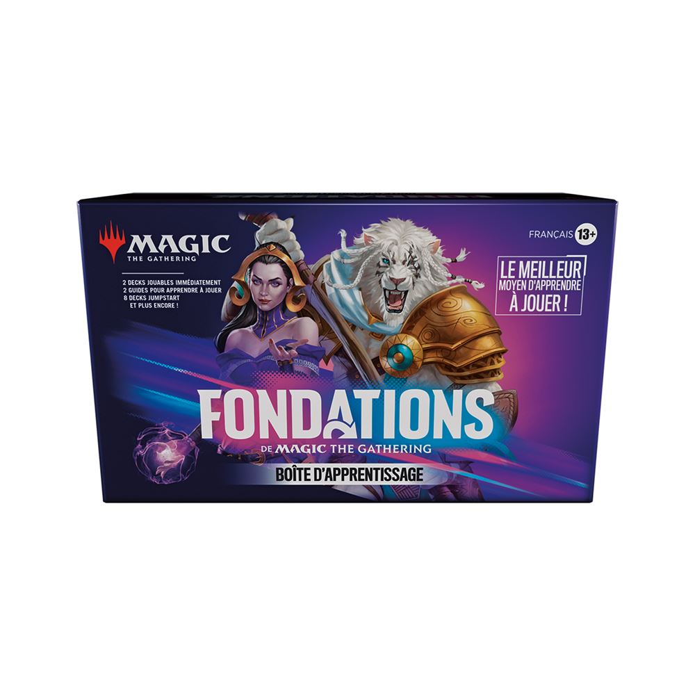 Magic: The Gathering – Boîte D'Apprentissage Fondations (Version Française) – 2 Decks Tutoriels, 8 Paquets Jumpstart, Tapis Et Compteurs Inclus