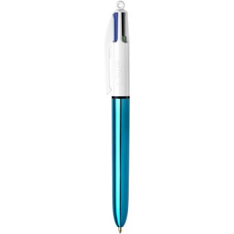 Stylo à bille Bic Shine 4 couleurs Bleu