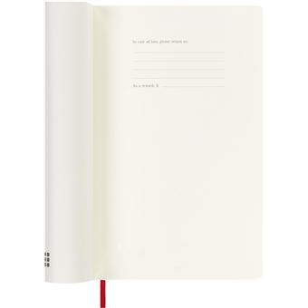 Agenda civil semainier Moleskine Grand Format Rouge