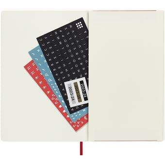 Agenda civil semainier Moleskine Grand Format Rouge