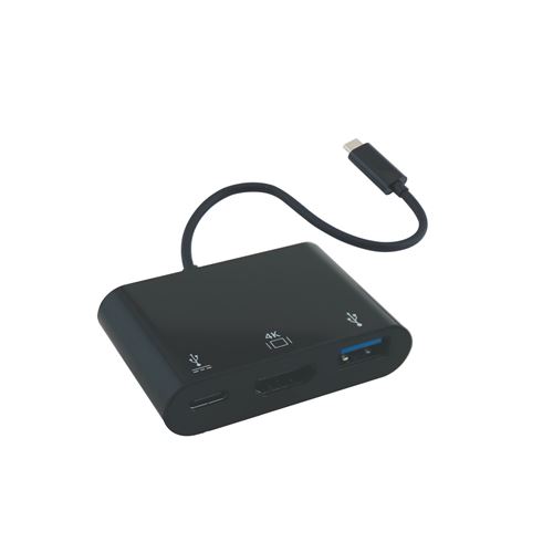 Hub USB Type C 3 en 1 Itworks Noir
