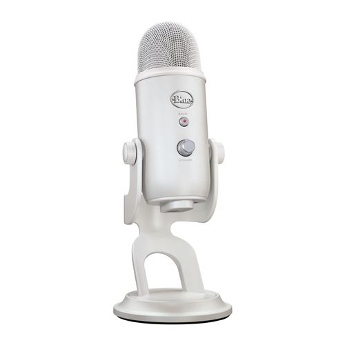 Microphone Gaming USB pour Streaming Premium Logitech Blue Yeti Blanc