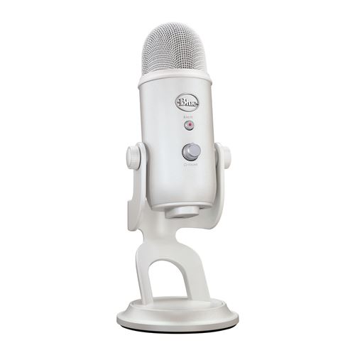 Microphone Gaming Usb pour Streaming Premium Logitech Blue Yeti Blanc