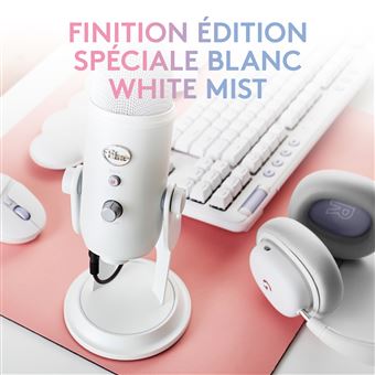 Microphone Gaming USB pour Streaming Premium Logitech Blue Yeti Blanc