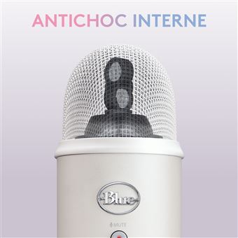 Microphone Gaming USB pour Streaming Premium Logitech Blue Yeti Blanc