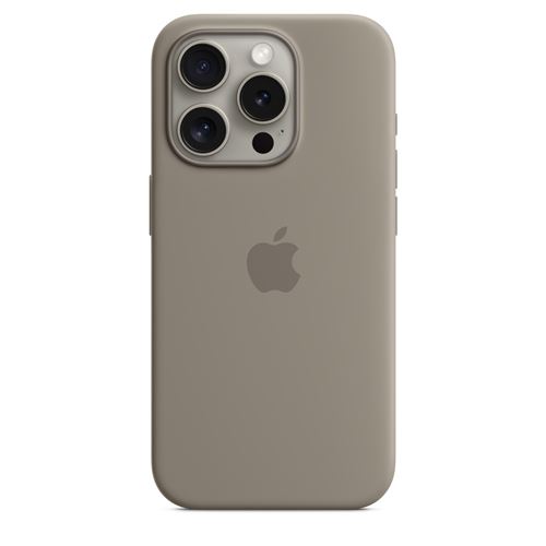 Apple Coque en silicone avec MagSafe pour iPhone 15 Pro Argile