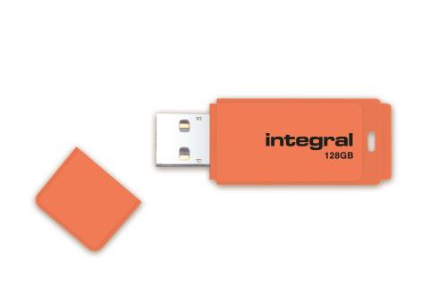Clé USB 2.0 Integral Neon 128 Go Orange
