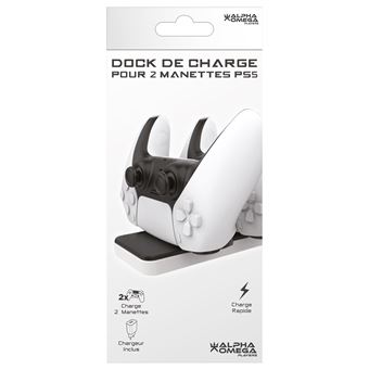 Dock de charge pour PS5 Alpha Omega Players Blanc et noir