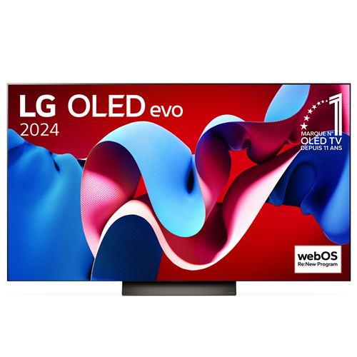 TV OLED Evo LG OLED77C4 195 cm 4K UHD Smart TV 2024 Noir et Brun
