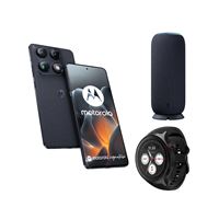 Pack Smartphone Motorola Signature 6,8" 5G Double SIM 512 Go Bleu Carbon + Motorola Sound Flow + Watch Noir