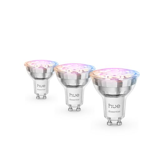 Pack de 3 Ampoules connectées Philips Hue Essential GU10 ambiance Blanc et couleur