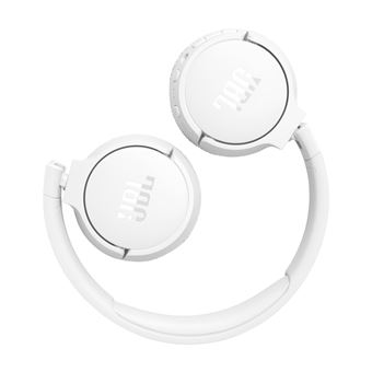 JBL TUNE 670NC - Écouteurs avec micro - sur l'oreille - Bluetooth - sans fil, filaire - Suppresseur de bruit actif - jack 3,5mm - blanc