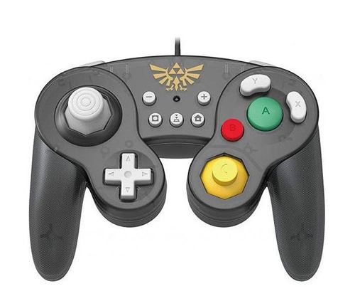 Manette Nintendo Switch filaire Hori Smash Bros Battle Pad The Legend of Zelda Breath of the Wild Noir