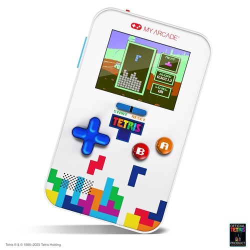Console Rétrogaming Just For Games Go Gamer Classic Portable Tetris Blanc Et Bleu