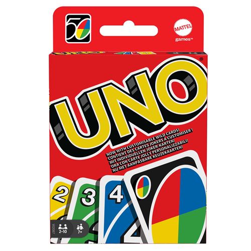 Mattel Rouge Jeu De Cartes Uno International Clip 112 Cartes Personnalisables 2-10 Joueurs 7+ - Neuf - Image 3