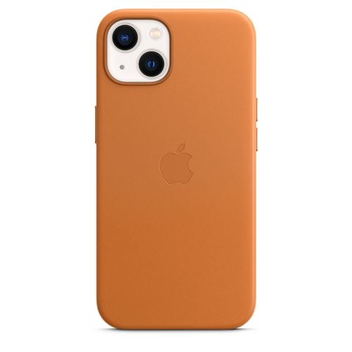 Coque en cuir Apple avec MagSafe pour iPhone 13 mini Ocre