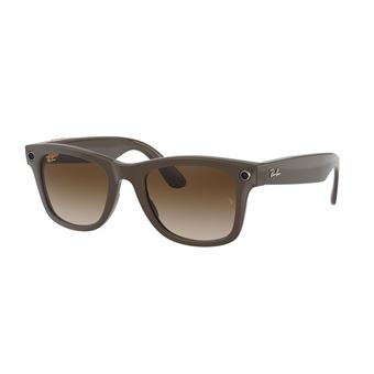 Lunettes de soleil Ray-Ban Stories Wayfarer Large Marron
