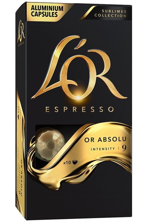 Pack de 10 capsules Maison du Café L'Or Espresso Or Absolu Intensité 9