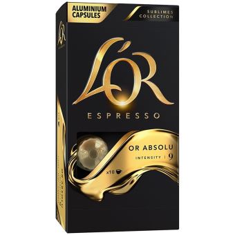 Pack de 10 capsules Maison du Café L'Or Espresso Or Absolu Intensité 9