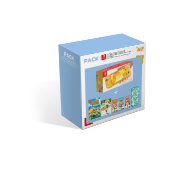 Pack Fnac Console Nintendo Switch Lite Jaune + Animal Crossing New Horizons + Pochette Nintendo Switch Animal Crossing + Amiibo Marie + Paquet cartes Animal Crossing Série 2/3/4