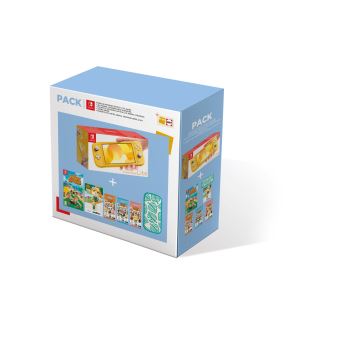 Pack Fnac Console Nintendo Switch Lite Jaune + Animal Crossing New Horizons + Pochette Nintendo Switch Animal Crossing + Amiibo Marie + Paquet cartes Animal Crossing Série 2/3/4