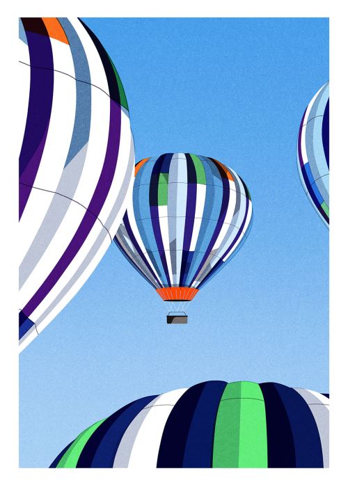 Affiche Sergeant Paper Montgolfiere 2 30x42 cm Edition limitée signée